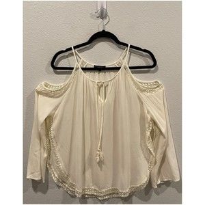 AAKAA Cream Off Shoulder Long Sleeve